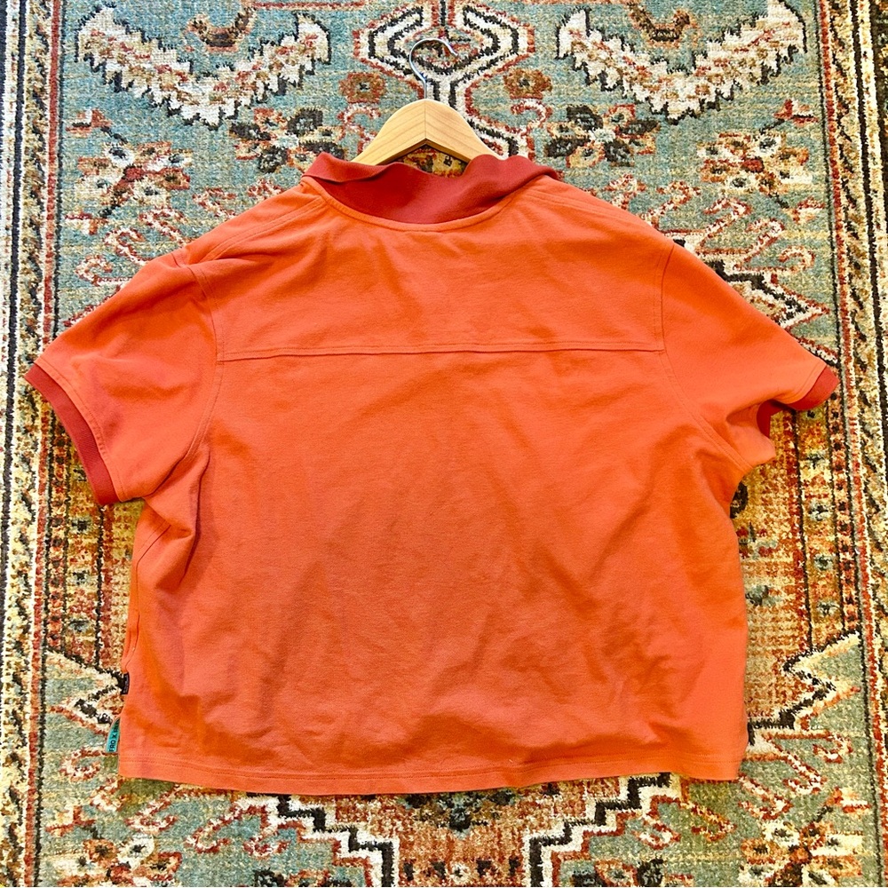 Outdoor Afro X REI Co-Op Cropped Polo Bright Orange & Teal Size 1X - Picture 3 of 8